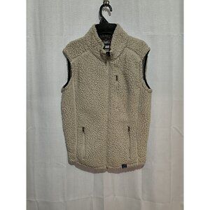Properly Tied Women’s Sz S The Kensington Collection Sherpa Brown Vest Zip Up